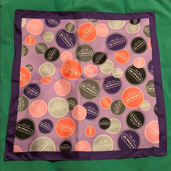 Coach Accessories - Coach silk scarf 21”x21”